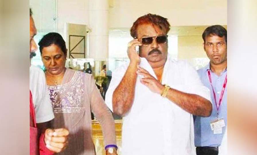 Vijayakanth returned to Chennai
